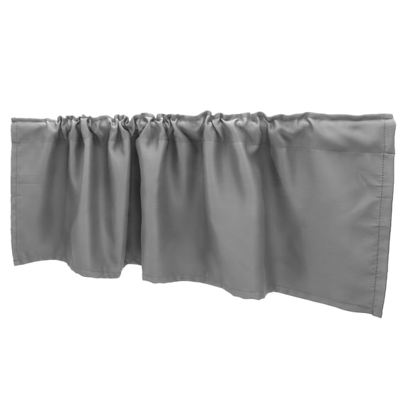 Milisten Gray Cotton Polyester Short Valance for Kitchen and Bathroom Windows