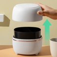 thumbnail image 4 of 1pcs - office trash can - Ivory white, 4 of 5