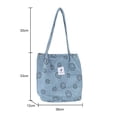 thumbnail image 4 of 3 unids/set bolso de hombro de moda bolsos de mano de mujer con sonrisa de pana para el trabajo (azul) Sywqhk Para Estrenar, 4 of 8