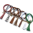 thumbnail image 5 of jiaroswwei Fashion Women Round Enamel Tassel Pendant Bracelet Bangle Keychain Wrist Strap, 5 of 8