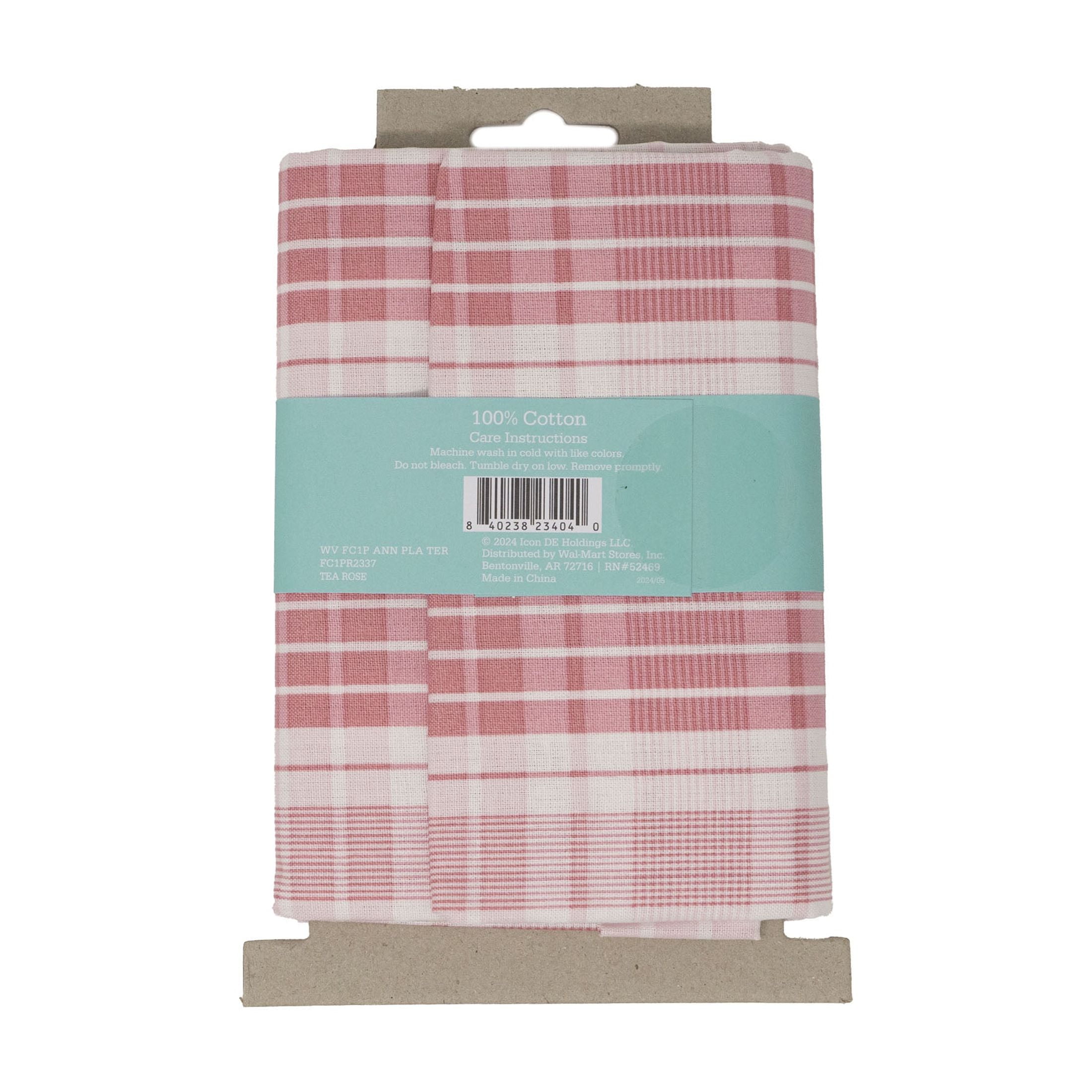 Waverly Inspirations 1 Yard Cut 100% Cotton Prints Fabric, Plaid Tea Rose, 44" Wide for Quilting & Sewing