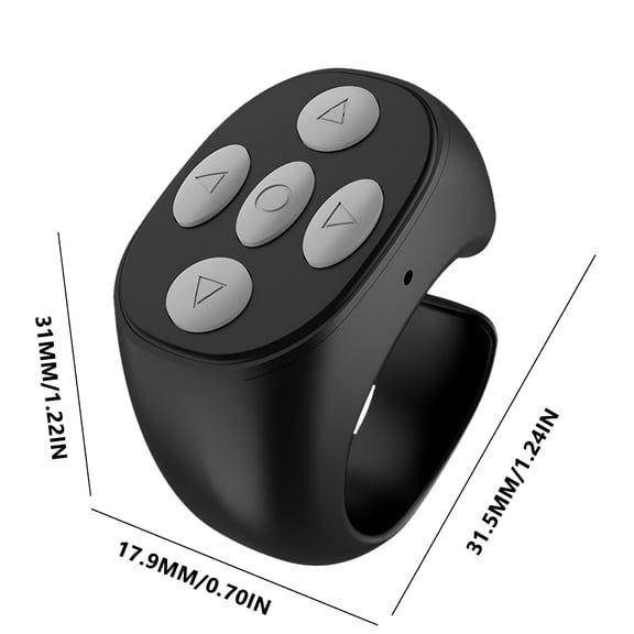 GJX Remote Control for TikTok, Page Turner for Kindle App, Bluetooth Camera Video Recording Remote, Scrolling Ring for iPhone, , iOS, Android