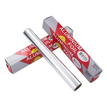Heavy Duty Aluminum Foil Roll, Commercial Grade Material for Durable Cooking, Reusable Wrap Ensures Versatility, 30cm Width x 5M Length, Avoids Burning & Enhances Flavor