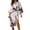 White, variant on Ladies' Print Long Robe Lightweight Bathrobe And Loungewear