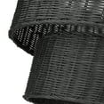 thumbnail image 3 of Golden Lighting 1084-6 BLK-BW 6 Light Erma Chandelier, Matte Black & Black Wicker, 3 of 7