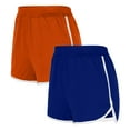 thumbnail image 2 of Feancey 2 Pack Gym Shorts Women Elastic Waist Yoga Dolphin Shorts Summer Active Volleyball Shorts Casual Beach Shorts with Pockets Orange S, 2 of 3