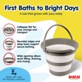 thumbnail image 5 of DOLU Foldable Baby Bath Bucket, Compact Toddler Wash Tub, Ages 6+ Months, Grey, 5 of 5