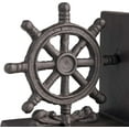 thumbnail image 5 of Danya B. Nautical/Coastal Home Decor - 2-Piece Metal Bookend Set with Anchor and Captain's Wheel, 5 of 7