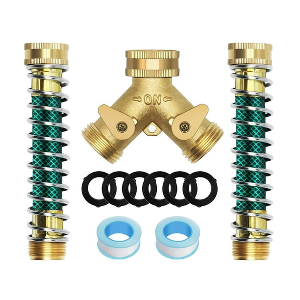 2 Way Garden Hose Splitters 34'' Y Way Connector Diverter Tap Hose Connector Hose Splitter with