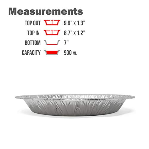 Fig Leaf Premium 9 Inch Pie Pans L Disposable Aluminum Foil L Heavy Duty L Tin Plates For Tart Quiche Pies