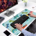 thumbnail image 2 of Long Mouse Pads for Desk,Blue Stripes Dinosaurs Pattern Desk Mats on Top Of Desks, Desk Mouse Pad Extra Large with 3mm Non-Slip Base and Stitched Edge for Gaming,Office,Work,Home 31.5"x15.7", 2 of 6