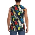 thumbnail image 4 of Fotbe Parrot Men's Camiseta sin Mangas Estampada para Hombres, Playera Casual para Gimnasio, Entrenamiento, Playa-Medium, 4 of 7