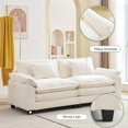 thumbnail image 6 of IPKIG Loveseat Sofa Comfy Cloud Couch for Living Room with Pillows, Modern Chenille Sofa Sleeper Deep Couches(Cream White, 2-Seat), 6 of 9