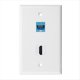 thumbnail image 3 of 1 Paquete de Placa de Pared Compatible con Cat6 y de 2 Puertos con Inserto de Acoplador en Línea Placa de Pared Hembra A Hembra, 3 of 5