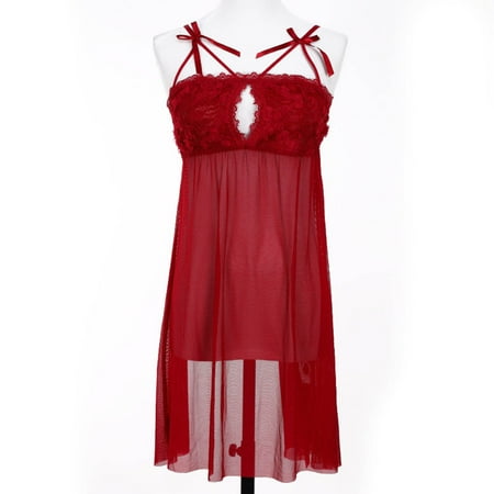 Women Lingerie Lace Chemise Nightgown  Silk Nightgown for Women  Satin Nightwear Dress Sexy Pajamas Nightgowns for Women Sleepwear Lounge Dress Comfy Nighties Pajama