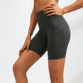 thumbnail image 3 of SWSMCLT Women's Yoga Biker Shorts Running Fashion Short Summer Yoga Pants High Waisted Tight Pocket Gym Soft Grey X-Large, 3 of 4
