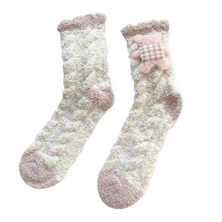 

Yinguo Womens 3D Loose And Comfortable Coral Velvet Socks Thickened In Winter To Keep Warm At Home Sleeping Socks Thickened Socks At Home Floor Stockings Stockings