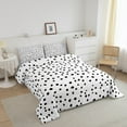thumbnail image 3 of Erosebridal Chic Polkadots Bedding Sets with Comforter, Black White Comforter Sets, Modern Fashion Reversible Duvet Insert, Lightweight Room Decoration, 2pcs, 3 of 8