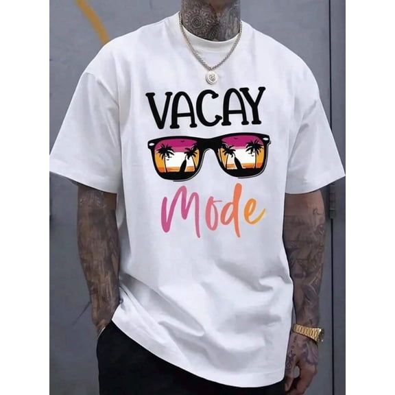 Vacay Mode Sunglasses T-Shirt Men Casual Comfort T-Shirt Men Size S-3XL