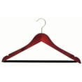 thumbnail image 4 of INTERNATIONAL HANGER Cherry Wood Suit Hanger with Flocked Non-Slip Bar, 25 Pack, 4 of 4