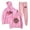 Pink, variant on Luar La L L3TRA Kheee Hoodies Jogger Pants 2 Pieces Sets Streetwear Sweatshirt Sweatpant Suit