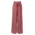 thumbnail image 3 of Made by Olivia Women's Ribbon Tie Chiffon Loose Pleated Wide Leg Palazzo Pants, 3 of 4