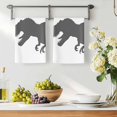 thumbnail image 3 of Cartoon Animals Kitchen Towels Set of 2, Funny Minimalism Grey Silhouettes Absorbent Dish Towels for Kitchen, Microfiber Hand Towel, Quick Drying Tea Towel for Cleaning Decorative Dishcloths, 3 of 7