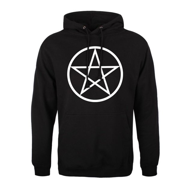 Grindstore - Sudadera Pentagrama para Hombre (Negro)