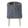 thumbnail image 1 of pot de Fleurs en Rotin avec Support triangle pour Salon, Conteneur de Rangement pour Plantes de Bureau, 1 of 8