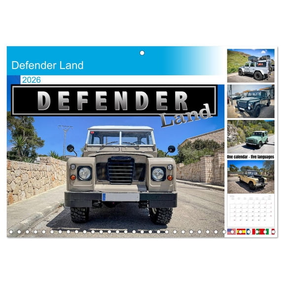 Defender Land (Monthly Wall Calendar 2026 16.5 x 23.4 (open)), CALVENDO 14 Month Calendar
