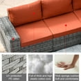 thumbnail image 4 of Ovios 6 Piece Outdoor Furniture All Weather Wicker Patio Conversation Sectional Couch with 7.68" Armrest for Garden Backyard, 4 of 6