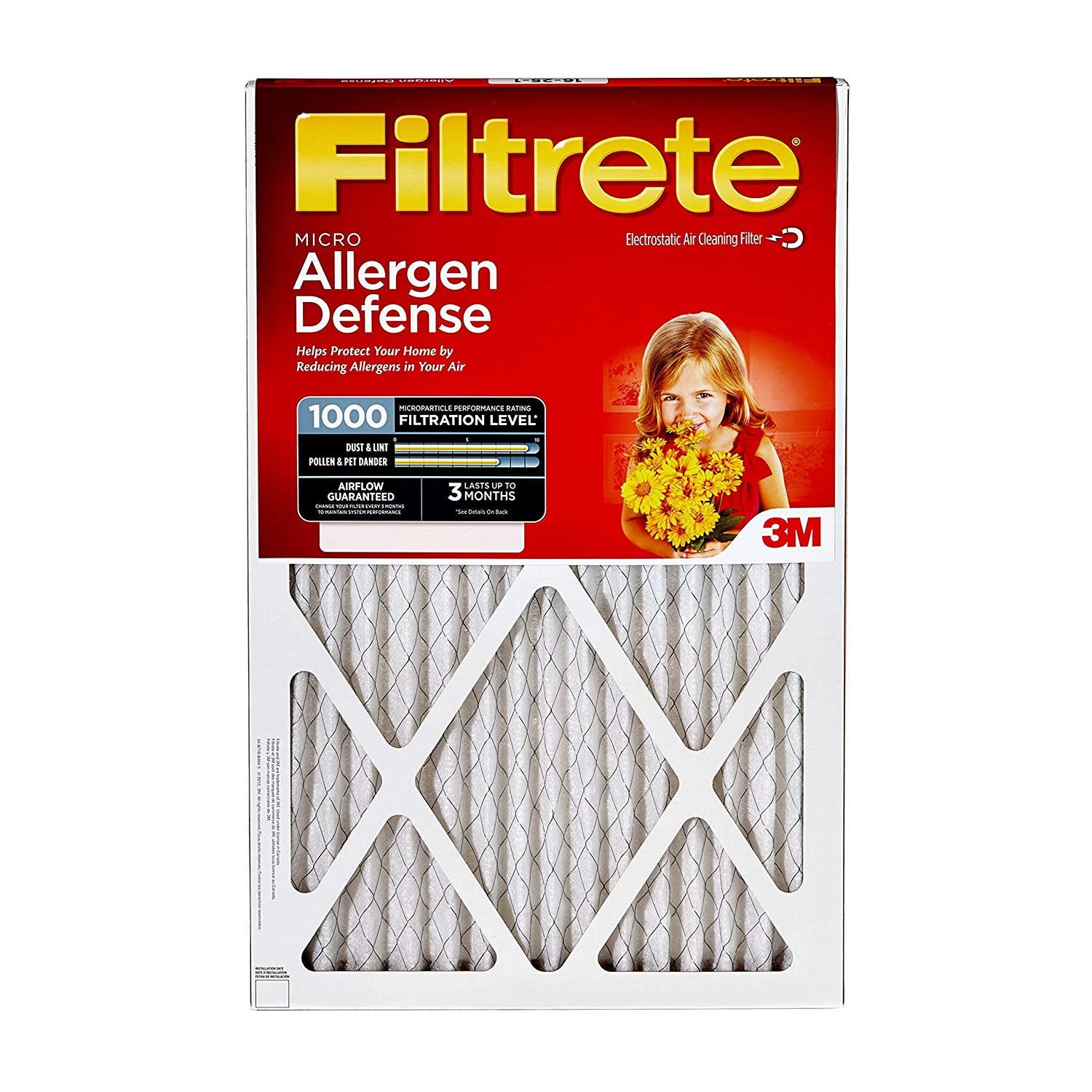 Filtrete 16x25x1 2pk Allergen Defense Air Filter 1000 MPR