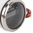 thumbnail image 4 of DC 9‑32V 52MM Boat Round Digital Hour Meter High Precise Hourmeter Round Gauge for RVs Yachts Fishing Boats Black Dial Silver Bezel, 4 of 4