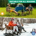 thumbnail image 3 of Slsy 2PACK Oversized Heated Camping Chair, Padded Camp Chair with 3 Heat Levels, Portable Folding Heated Chair Round Moon Saucer Folding Lawn Chair Outdoor Chair, 3 of 11