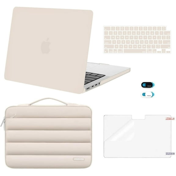 MOSISO MacBook Pro 13 inch Case Compatible with Case M2 2025-2016 A2338 M1 A2251 A2289 A2159 A1989 A1708 A1706, Hard Case&Puffy Bag&Keyboard Cover&Webcam Cover&Screen Film