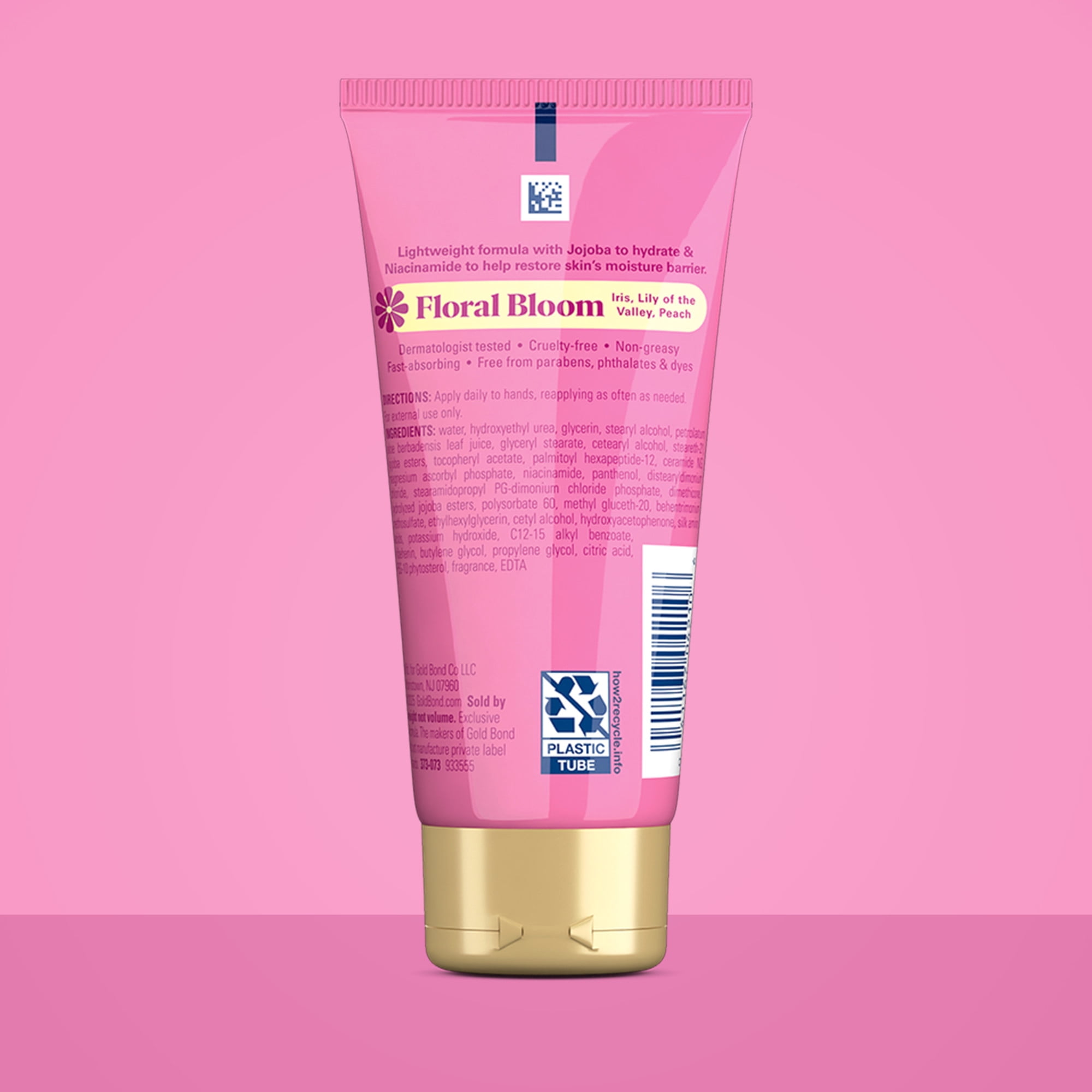 Gold Bond Floral Bloom Hydrating Hand Cream, Lightweight Everyday Hand Cream with Jojoba to Hydrate Skin and Niacinamide to Help Restore Skin’s Moisture Barrier, Fresh Floral Bloom Scent, 3 oz