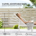 thumbnail image 4 of Outsunny Outdoor Lounge Chair, 5-Position Tanning Chair, Black, 4 of 10