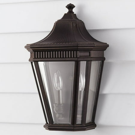 Feiss Cotswold Lane Outdoor Pocket Wall Mount Lantern - 16H in. Grecian Bronze