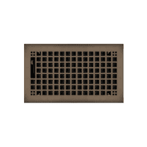 6" x 10" Oil Rubbed Bronze Rockwell Style Floor Register - Decorative Vent Cover