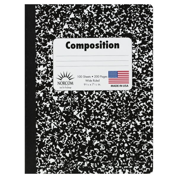 Norcom Inc 76010 48 Black Wide Ruled Composition Notebook Walmart norcom-inc-76010-48-black-wide-ruled-composition-notebook-walmart