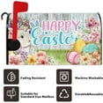 thumbnail image 6 of Happy Easter Mailbox Cover Painting Easter Egg Cute Bunny Spring Floral Blossom Magnetic Mailbox Covers Rustic Wood Grain Mail Box Wrap Post Box Cover Outdoor Farmhouse Easter 18x21 Inch, 6 of 6