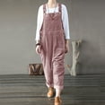 thumbnail image 2 of Vividxx Corduroy Jumpsuit Casual Long Strapless Overalls Solid Color Fashion Romper With Pockets Fashion Clothing, 2 of 9