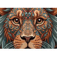 thumbnail image 3 of Artistic Lion Head Patterned Banner, Exquisite Decorations with Floral Elements, Background Backdrop for Party Celebrations, Photo Shoots, Cultural Events, and Festival Decor, 3 of 7