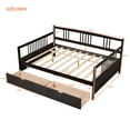 thumbnail image 4 of Aukfa Daybed with 2 Storage Drawers, Wood Full Size Daybed Frame for Guests Sleepovers, Espresso, 4 of 8