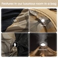 thumbnail image 5 of Lanco Elegant Black and Gold Comforter Set, 15 Piece Room-in-A-Bag, Queen Size , Striped ,Bedding Set, All Season, Matching Decorative Pillows, Pillow Sham , Curtains, 5 of 7