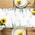 thumbnail image 4 of Burlap Table Runner 90 Inches Long, Easter Rabbit Spring Flower Non-Slip Kitchen Table Runners for Dining Room Everyday Use Party Table Decorations Farmhouse Animal Green Leaf, 4 of 9