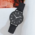 thumbnail image 4 of Simple Black Background Large Dial Glass Mirror Watch Ladies Star Quartz Watch Frosted Leather Wristwatch, 4 of 4
