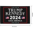 Trump Kennedy 2024 Flag 3X5 Feet Vivid Color UV Fade Resistant Outdoor Decoration Yard