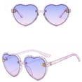 thumbnail image 2 of Glisme Kids Sunglasses Heart Glasses Personality Multicolour Retro Sunglasses ,Sky Blue, 2 of 3
