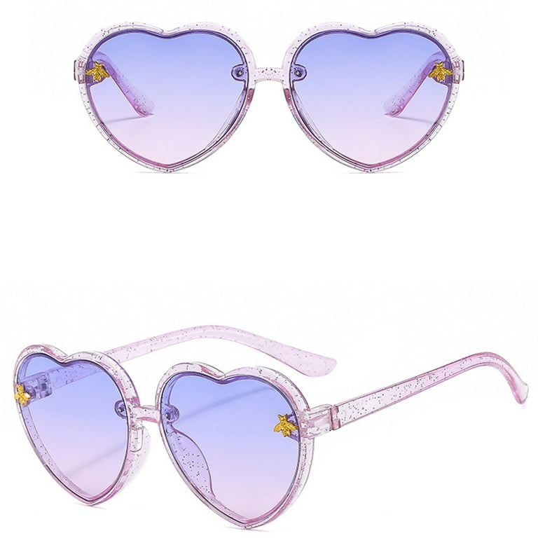 ♡y♡ CXYYY Heart Glasses Personality Candy Color Sunglasses Retro Love